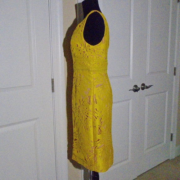ANTHRO MAEVE Gardenia Lace Column Sheath Dress 4 - Picture 7 of 9